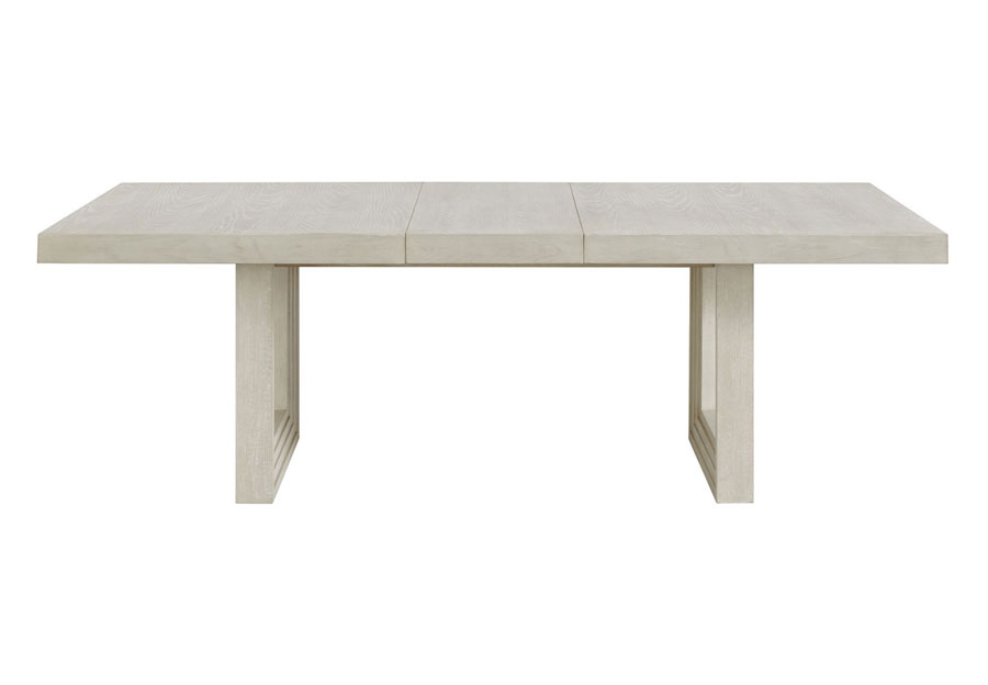 Elem Avalanche Antique White Rectangular Dining Table with 18 Leaf