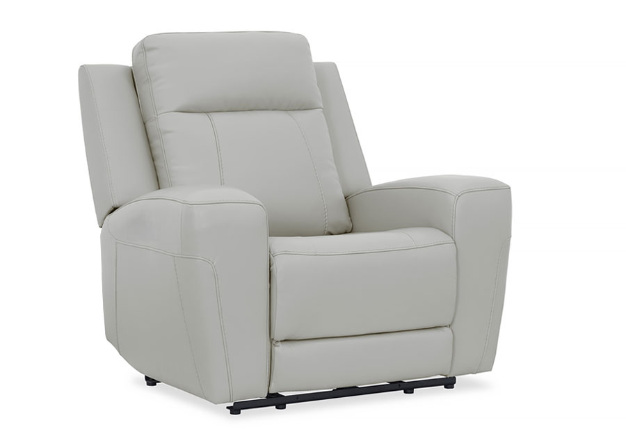 Kuka Brady Ivory Leather Match Manual Recliner