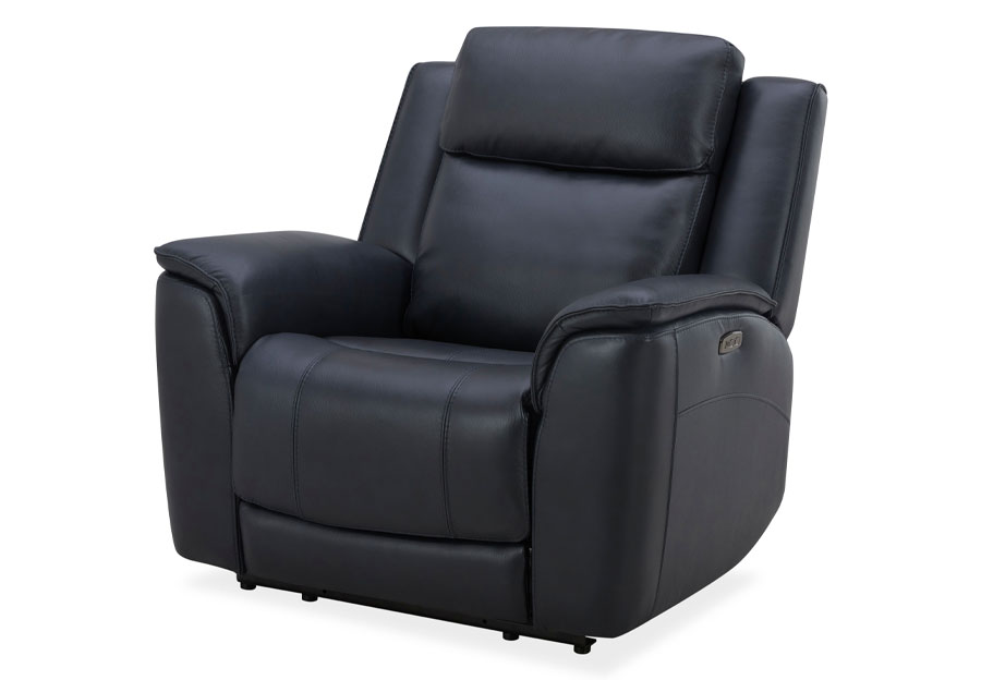 Kuka Largo  Navy Leather Match Dual Power Recliner