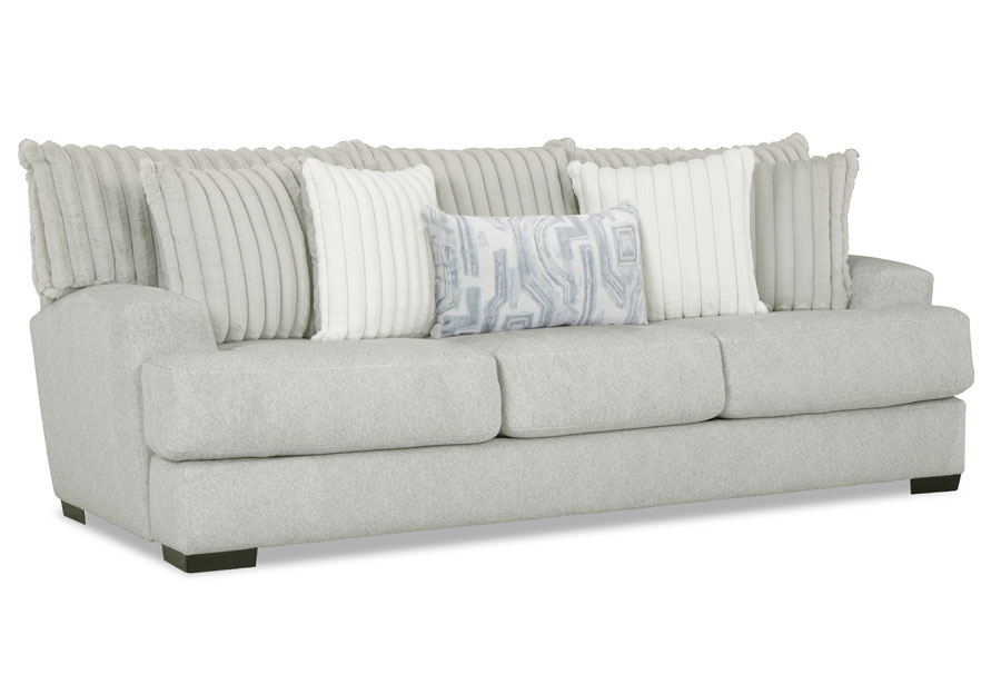 Albany Chloe Silver Sofa With Accent Pillows