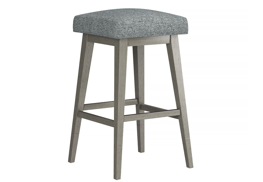 Hillsdale Swivel Adjustable Height Graphite Backless Barstool with Gray Wash Base