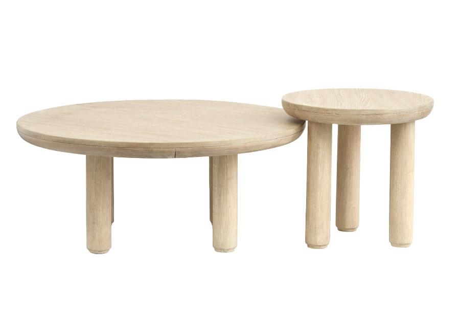 Magnussen Sunset Cove Brown Nesting Cocktail Table With Casters
