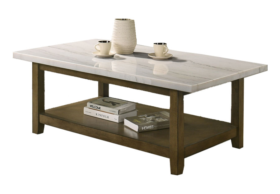 Lifestyle Kendall White Marble Top Coffee Table