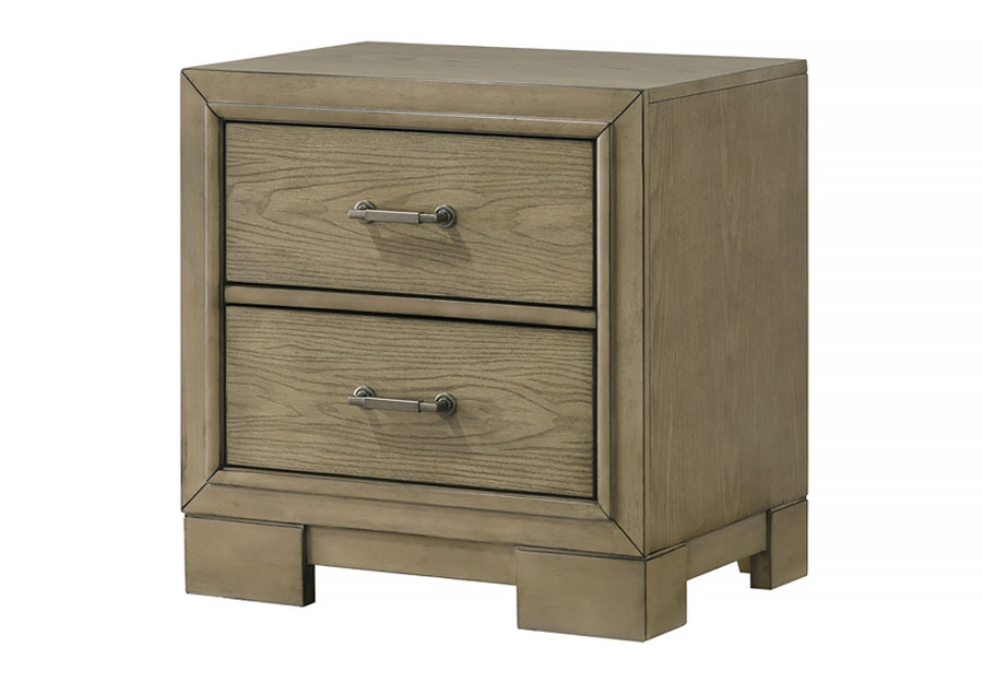 Lifestyles Ellenbrook Weather Oak Two Drawer Nightstand