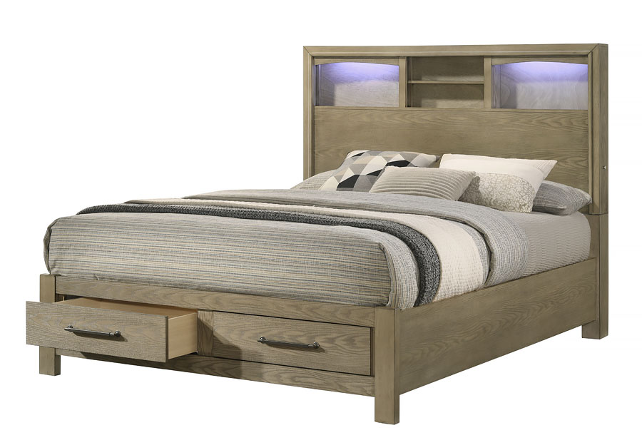 Lifestyles Ellenbrook Weather Oak King Bed
