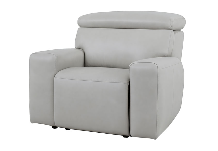 Cheers Nash Stone Dual Power Recliner Leather Match