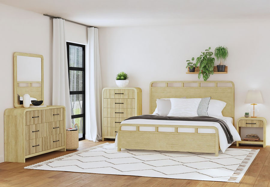 Elements Ridgemont King Bed, Dresser and Mirror