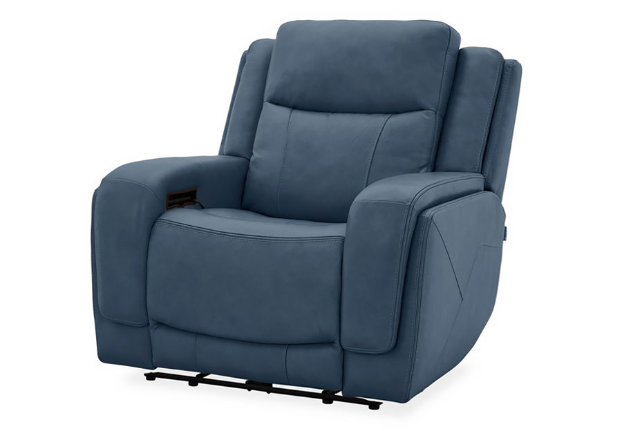 Kuka Zenith Steel Leather Match Dual Power Recliner with Immersive Sound