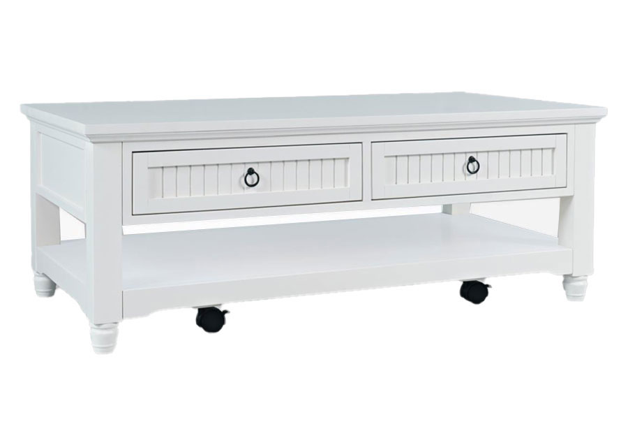 Jofran Westport White Castered Cocktail Table
