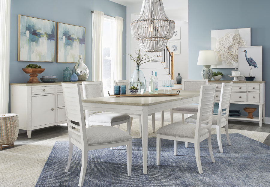 Magnussen Echo Isles Rectangular Dining Table and Four Side Chairs