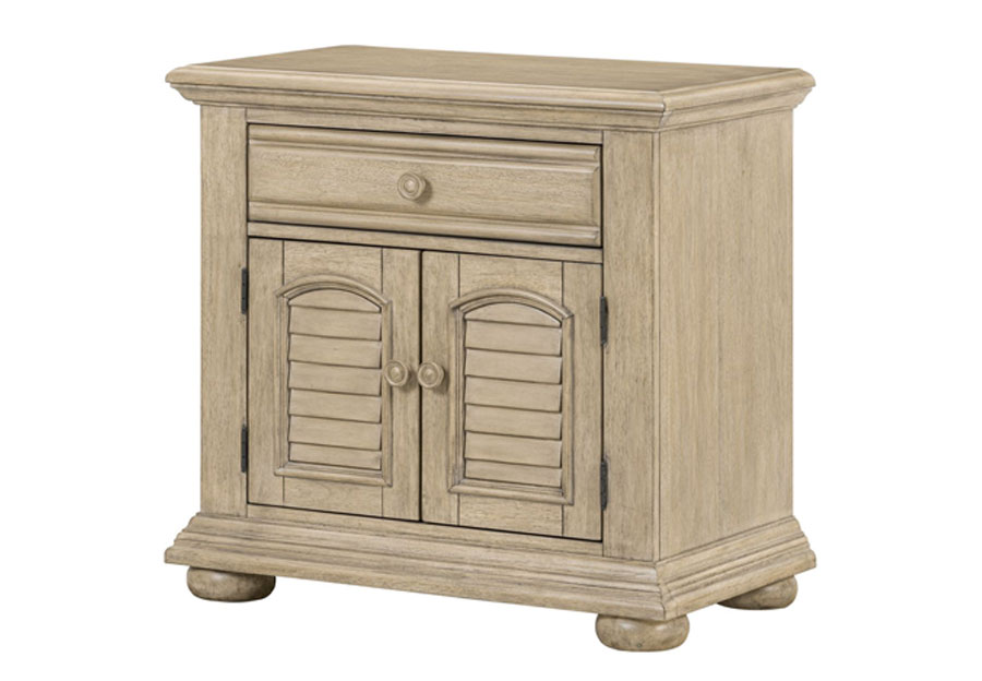 Liberty Furniture Summer House Natural One Drawer and Two Door Nightstand