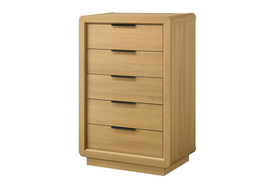 Lifestyle Harbor Natural Five Drawer Chest