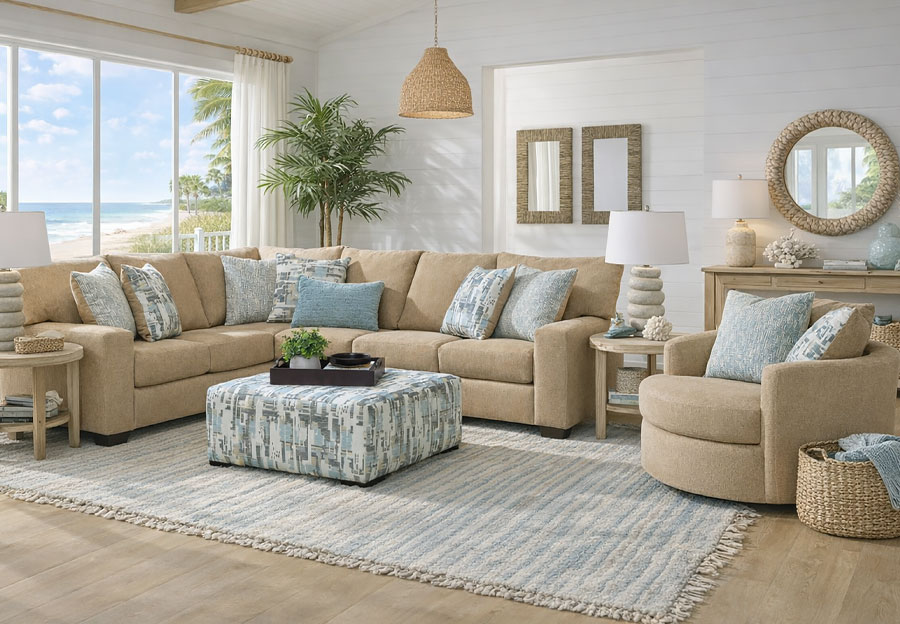 Albany Westshore Cashew Sectional