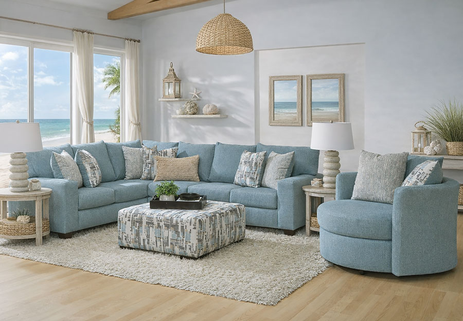 Albany Westshore Chambray Sectional
