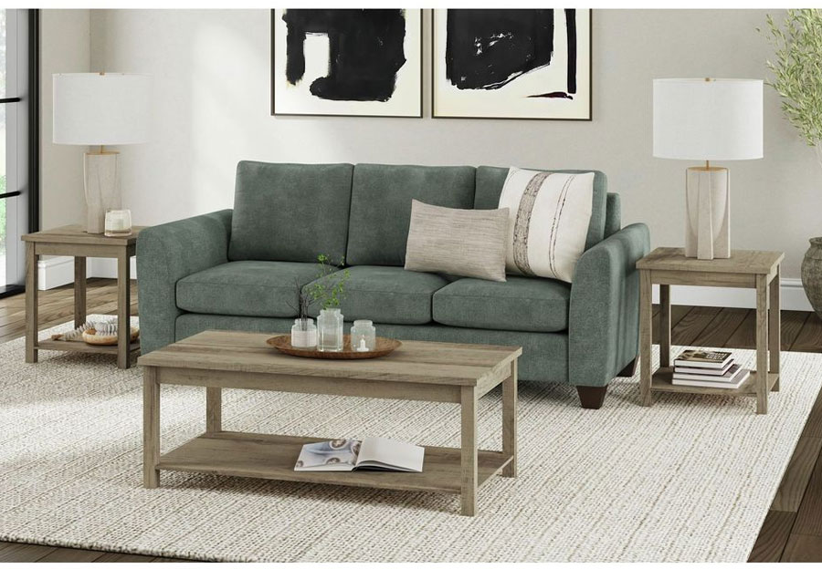 Elements Ellen Sand Cocktail Table and Two End Tables