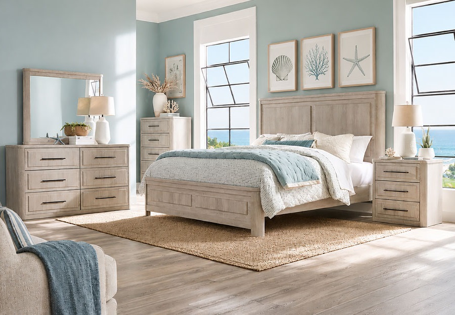 Liberty Modern Play Queen Bed, Dresser and Mirror