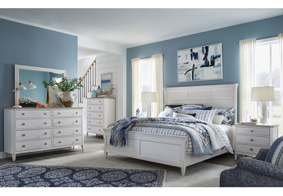 Magnussen Echo Isles Queen Bed, Dresser and Mirror