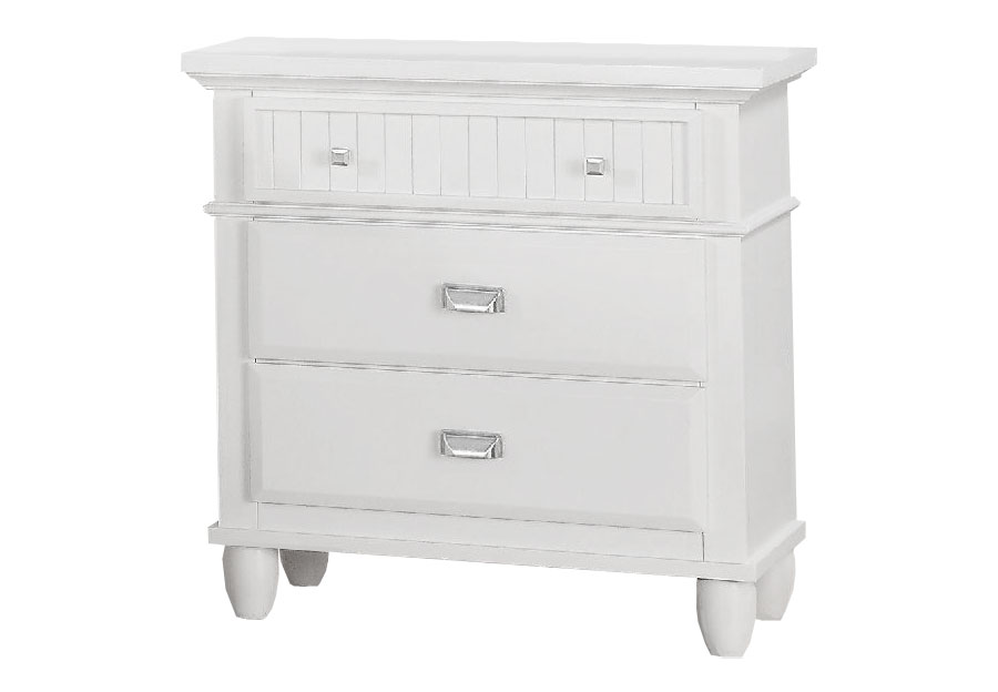 Elements Spencer White Nightstand