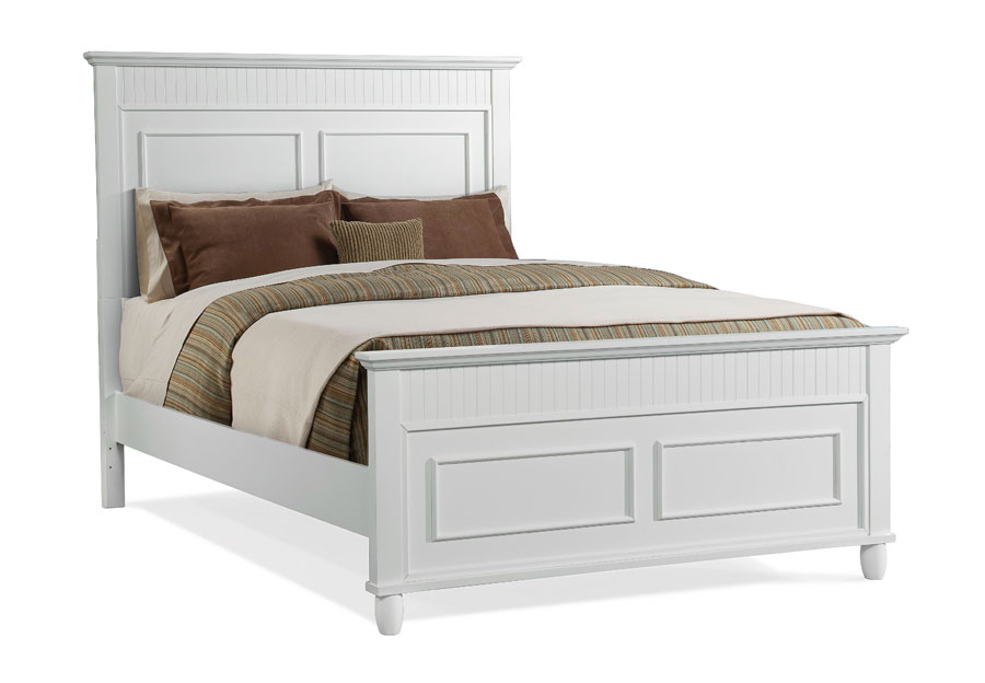 Elements Spencer White King Bed, Dresser, and Mirror