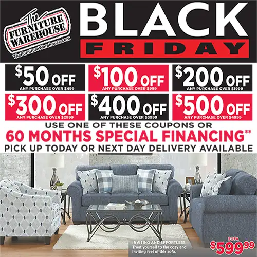 Black Friday Sale! Style your home with new furniture!