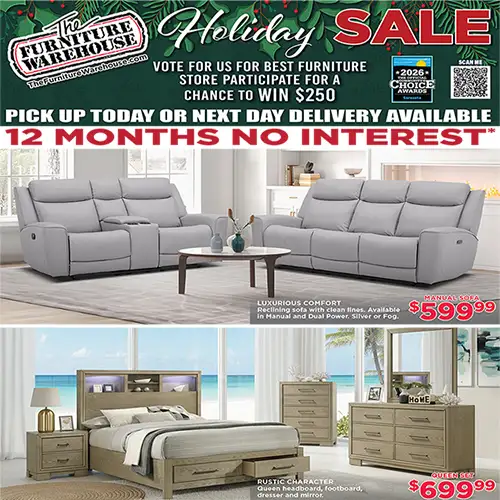 Holiday Sale Cheer Begins at Home! Celebrate The Season With Furniture That Brings Family Together!