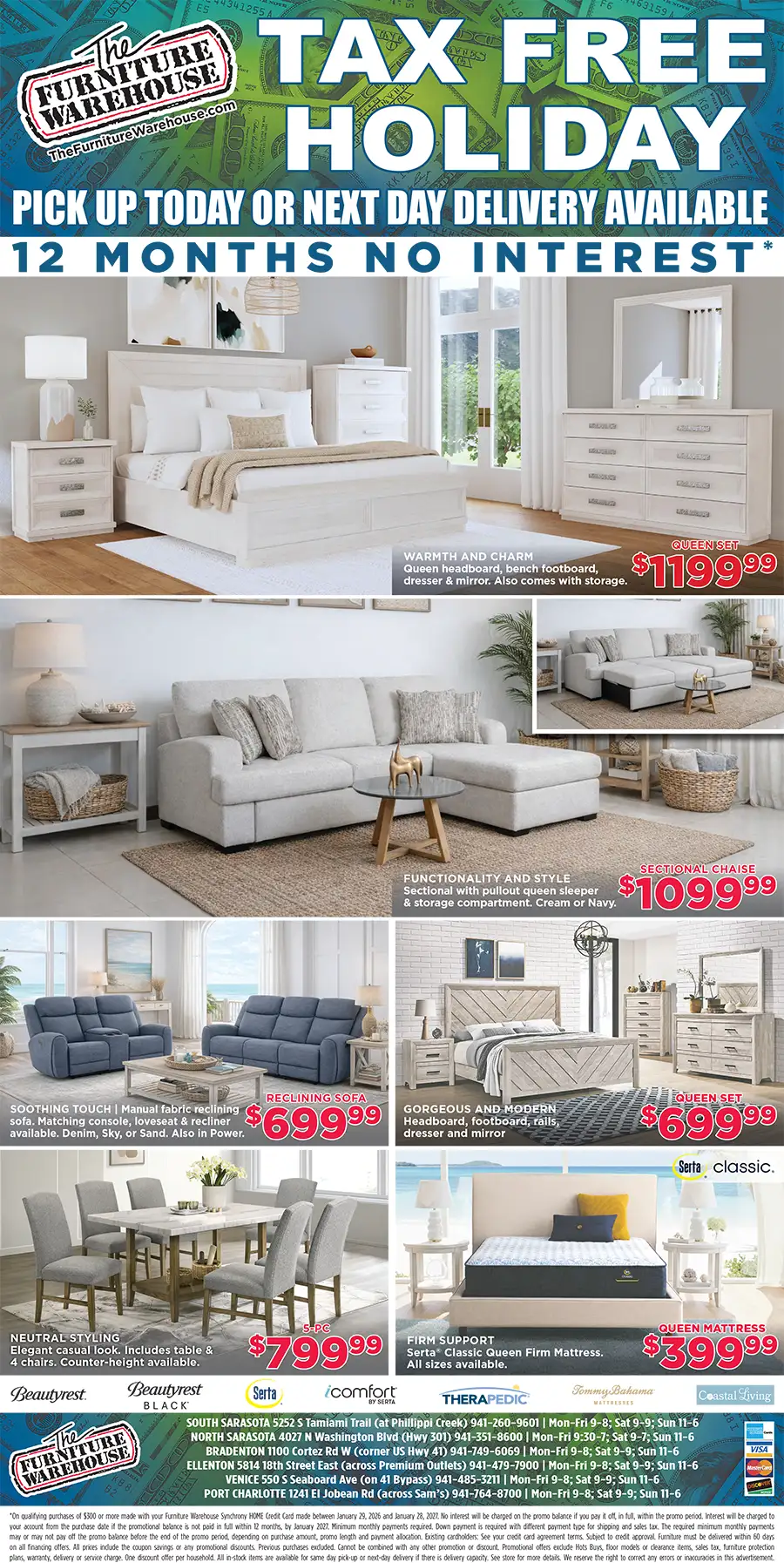 Tax Free Holiday! Your Dream Furniture, Minus the Sales Tax!