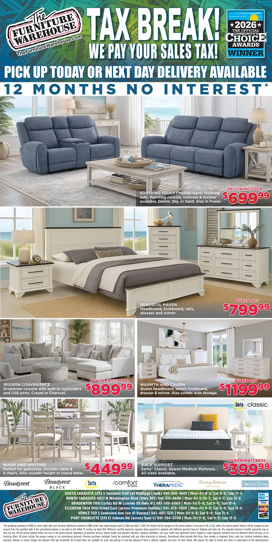 Tax Break! We Pay Your Sales Tax!