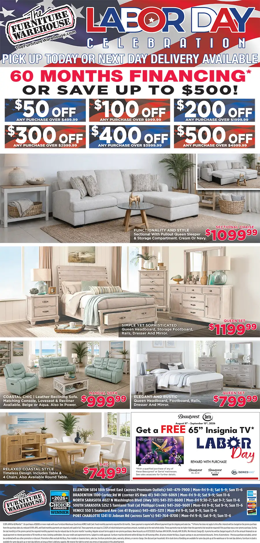Our Labor Day Celebration Starts Now! Shop Our Storewide Sale and Save BIG!