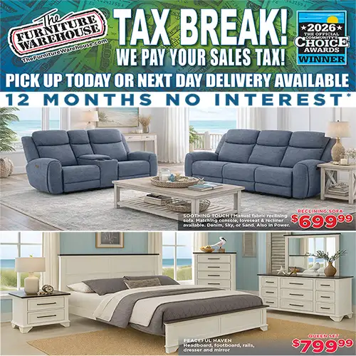 Tax Break! We Pay Your Sales Tax!