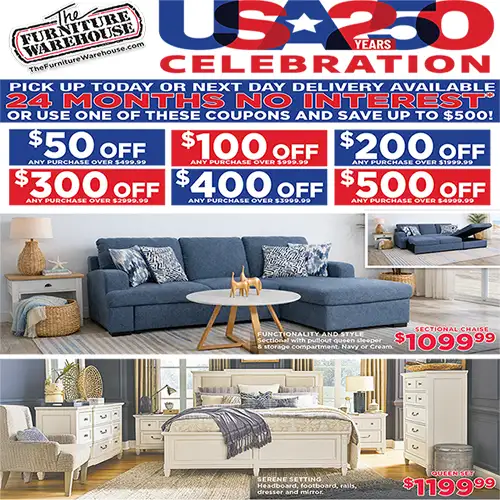 Upgrade Your Home Furniture During Our Historic 250th Anniversary Celebration Sale!