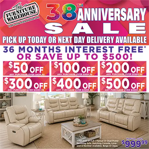 We're Celebrating 38 Years of Business by Offering You Incredible Savings!