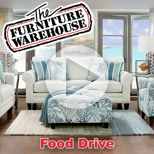 YouTube Video - Food Drive! Give 4 cans or more and enjoy exclusive Buy More, Save More furniture discounts!