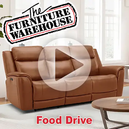 YouTube Video - Help Local Food Banks and Enjoy Big Savings! Give 4 cans or more and enjoy exclusive 'Buy More, Save More' furniture discounts!