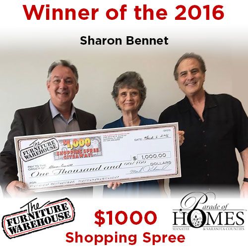 2016 winners of Parade of Homes $1000 Shopping Spree