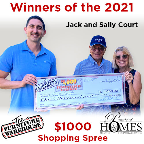 2021 winners of Parade of Homes $1000 Shopping Spree