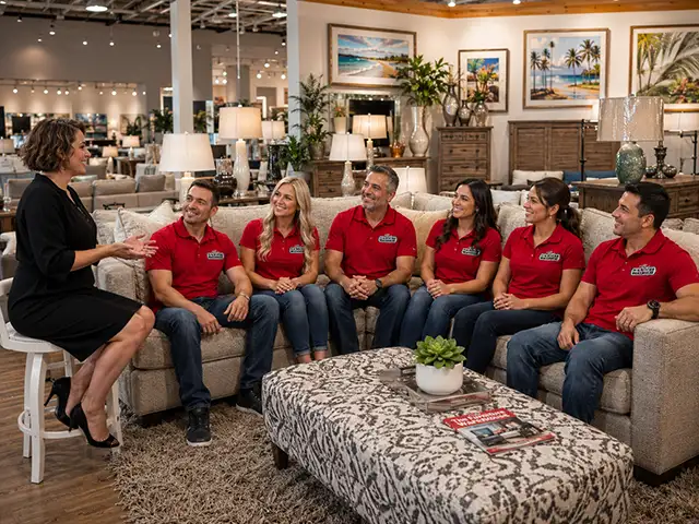 Sales Associates at the morning huddle