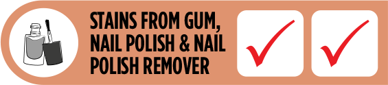 Stains From Gum Nail Polish And Nail Polish Remover